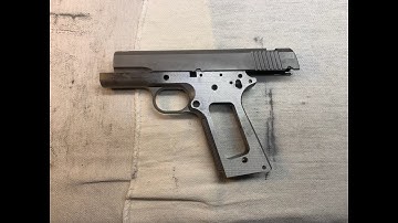 Hand fitting a 1911 slide to frame at Sbardella Arms