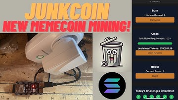 JUNKCOIN - New Free Mining Memecoin on Solana! Guide & How Setup ESP32-S3: Join NOW to Start Early 🔥
