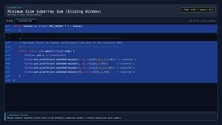 [Coding] Minimum Size Subarray Sum (Sliding Window) — Java DSA Prep