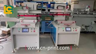 Servo Flat precision screen printing machine with movement vacuum table