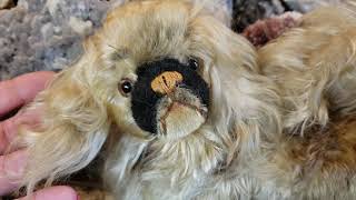 Unboxing eBay Antiques - Rare Eduard Cramer 1930s-1940s German Mohair Pekingese Stuffed Dog Toy