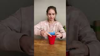 Best mom and dad hack! How to turn any cup into a sippy cup 😳 #mom #momhack #hack #lifehack