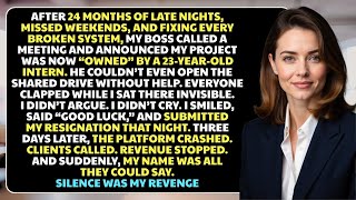 Boss Gave My Two-Year Project To A 23-Year-Old Intern, So I Quit And Let Karma Work