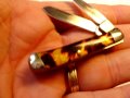 Rough rider tiny trapper tortoise shell celluloid knife rr805