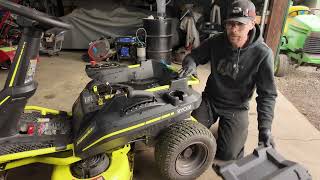 Ryobi Mower Battery Fix - Test, Swap & Getting It Running Right - Ryobi RM300e Electric Riding Mower