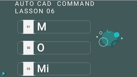 Autocad 2007 command ( M,O,Mi)#tutorial #cad #coding #coding#monetizedviews #muscatwaly