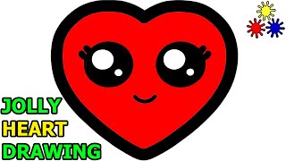 How To Draw A Heart Shape Easy | Cute Drawings | Clipart Drawing Pictures | Jolly Toy Art