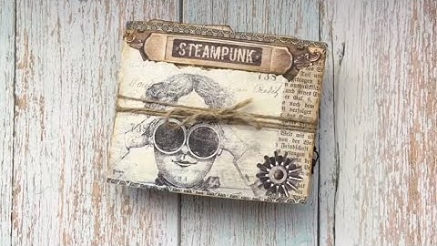 👀 Walkthrough ⚙️ Steampunk || Handmade Journal Made From Junk Mail With Ephemera