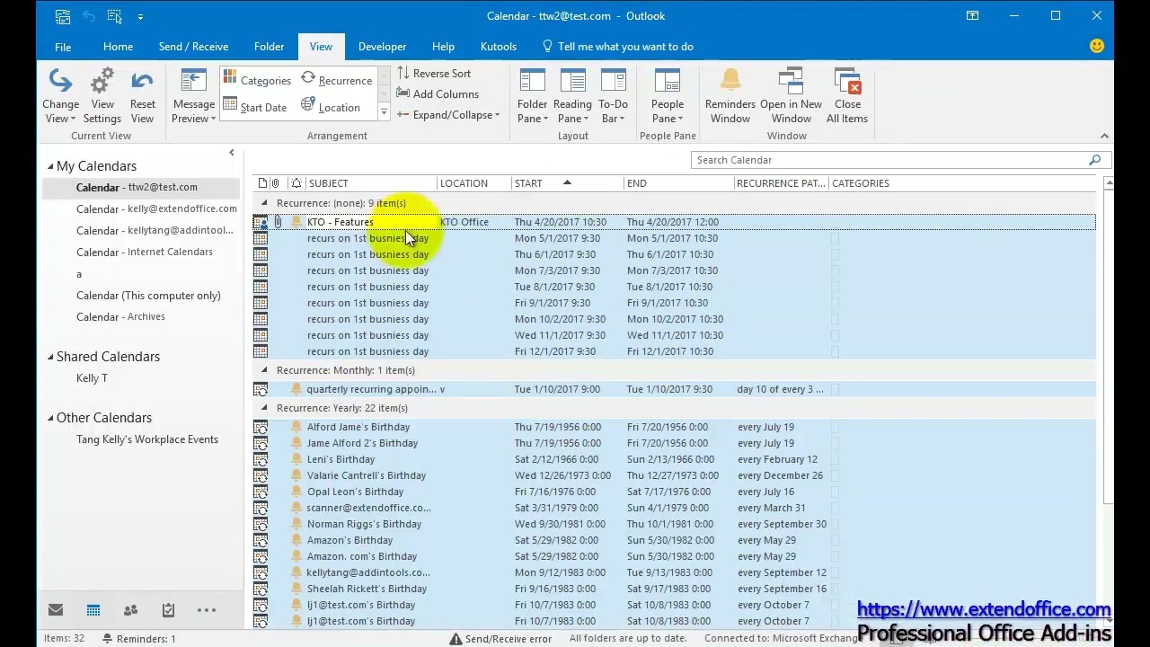 How to export calendar from Outlook to Excel spreadsheet YouTube