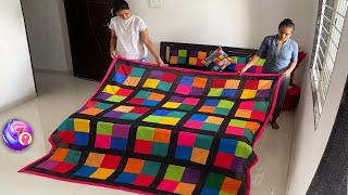 Prepare for Winter with a warm - bed sheet - quilt making #bedsheet #handmade