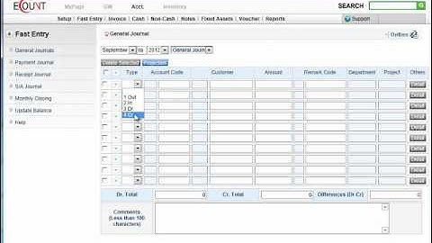 How to create a basic general journal (Fast Entry) - Ecount ERP