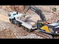 Volvo EC380EL Excavator Loading Huge Rocks | Extreme Quarry Truck Loading & Heavy Equipment Working