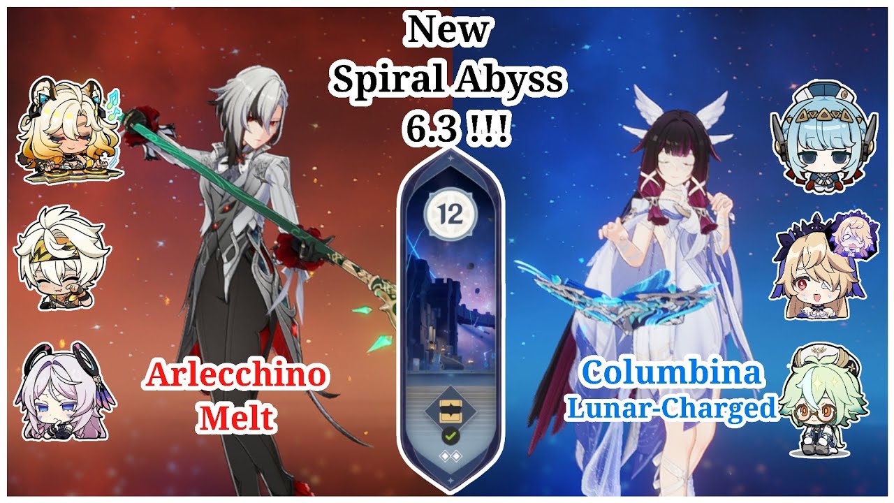 [Full Star New Spiral Abyss 6.3] C0R0 Arlecchino and C0R0 Columbina - Genshin Impact