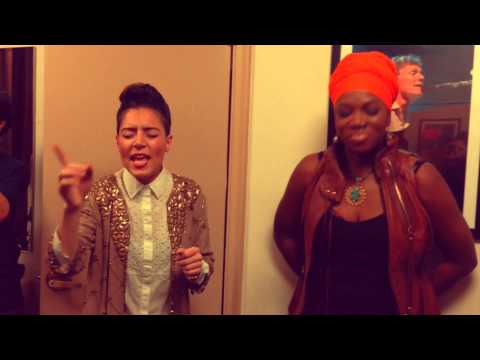 Emily King sings Radio with India Arie backstage at The Beacon Theater, NYC 2013