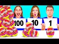 100個重ねフードチャレンジ | キッチンのハックと裏ワザ Fun Teen