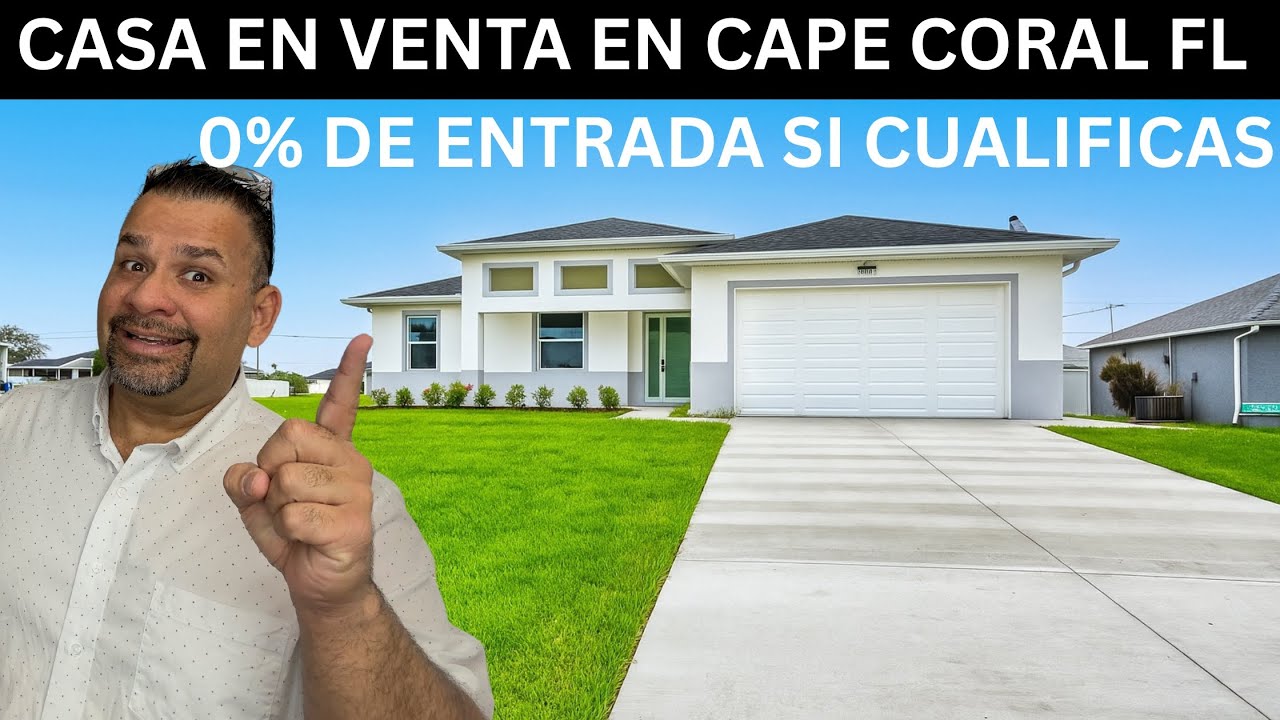 IMPRESIONANTE CASA EN VENTA EN CAPE CORAL FL 4CUARTOS 2 BAŇOS $389K | Viviendo en Cape Coral Florida