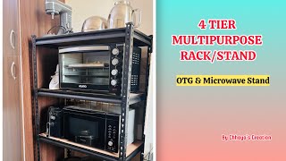 JD FRESH 4-Tier OTG &amp; Microwave Stand Assembly [60x36x18] | Step-by-Step Installation Guide 