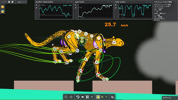 [Algodoo] Cheetah - a linkage based gallop motion #3
