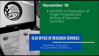 Session 4B: Writing of Executive Summary  by Dr. Juanito A. Merle