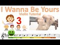 Arctic Monkeys - I Wanna Be Yours sheet music and easy violin tutorial