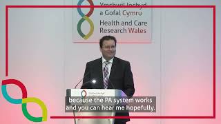 Owain Clarke Welcomes Delegates To The Health And Care Research Wales Conference 2024