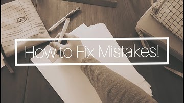 How to Fix Mistakes in Your Bullet Journal!
