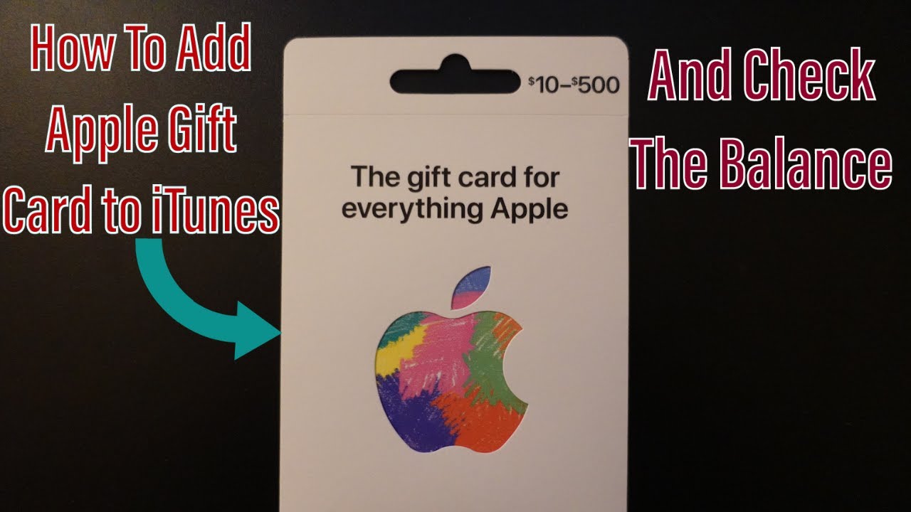 How To Add Apple Gift Card To Itunes And Check The Balance - Youtube