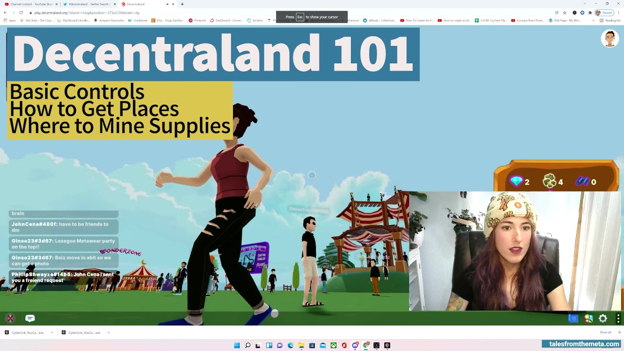 Decentraland 101: How To Move, Travel, and Mine for Supplies for Beginners