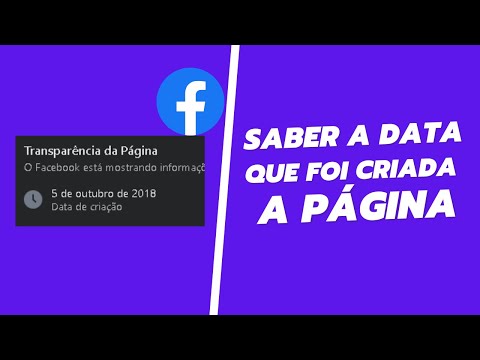 Vídeo: Como Descobrir A Data Em Que A Página Foi Criada