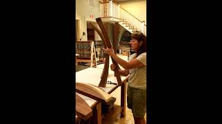 Making the curved legs Short clip about how we make the curved legs on the Emperor and His Queen nightstands. These are so much fun to make.