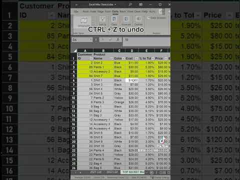Excel tip to