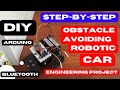 How to Build an "Obstacle-Avoiding Robotic 🤖 Car"🚗for Engineering Project! 🚀⚙️ #roboticsengineering