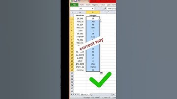 Excel trick to convert a number to integer #excel #exceltricks #exceltips #exceltutorial #shorts