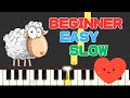 Mary Had a Little Lamb - EASY SLOW BEGINNER PIANO TUTORIAL LESSON for Kids and Adults