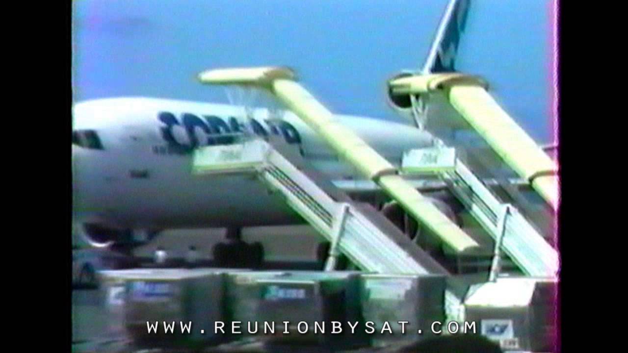 Arrivée du Concorde Air France à l'île de la Réunion (janvier 1996) et DC-10 Corsair en spotting