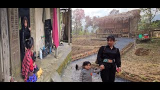 Full video:Homeless mother and daughter build bamboo house \& Get help from good people, gardeners