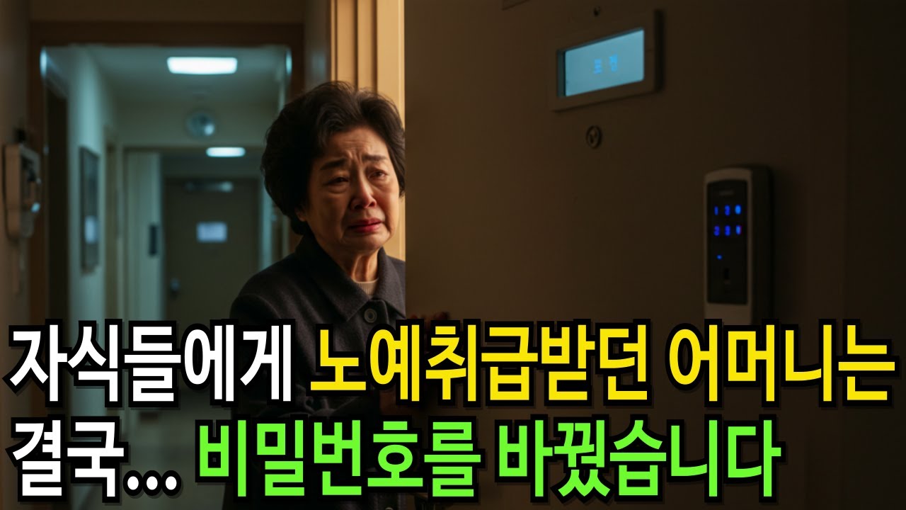 어머니는 결국… 자식들 못 들어오게 비밀번호를 바꿨습니다