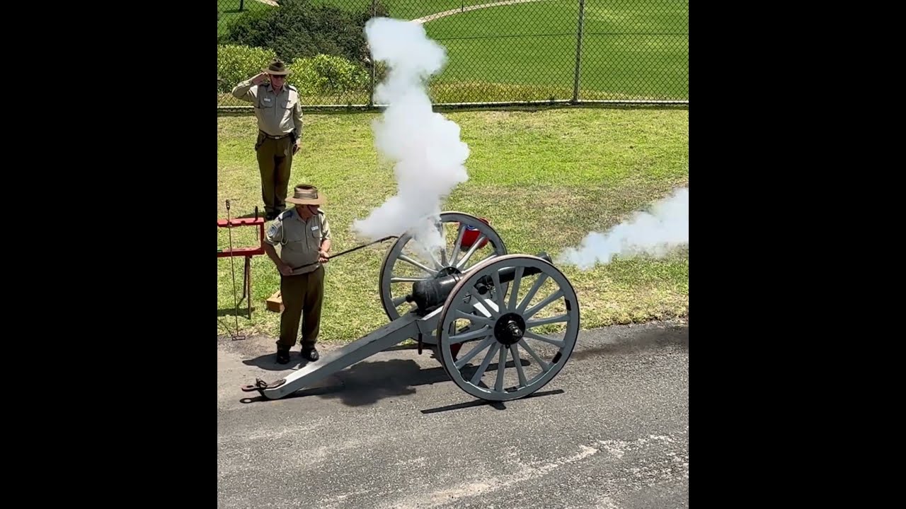 Salute Gun Firing At Fort Scratchley Newcastle NSW Visiting Shorts