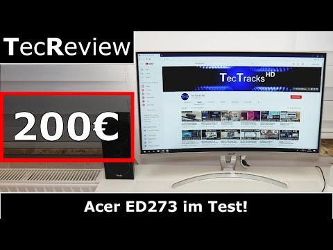 [REVIEW] | Acer ED273 - 27 Zoll Curved-Monitor im Test! | TecReview | 4K