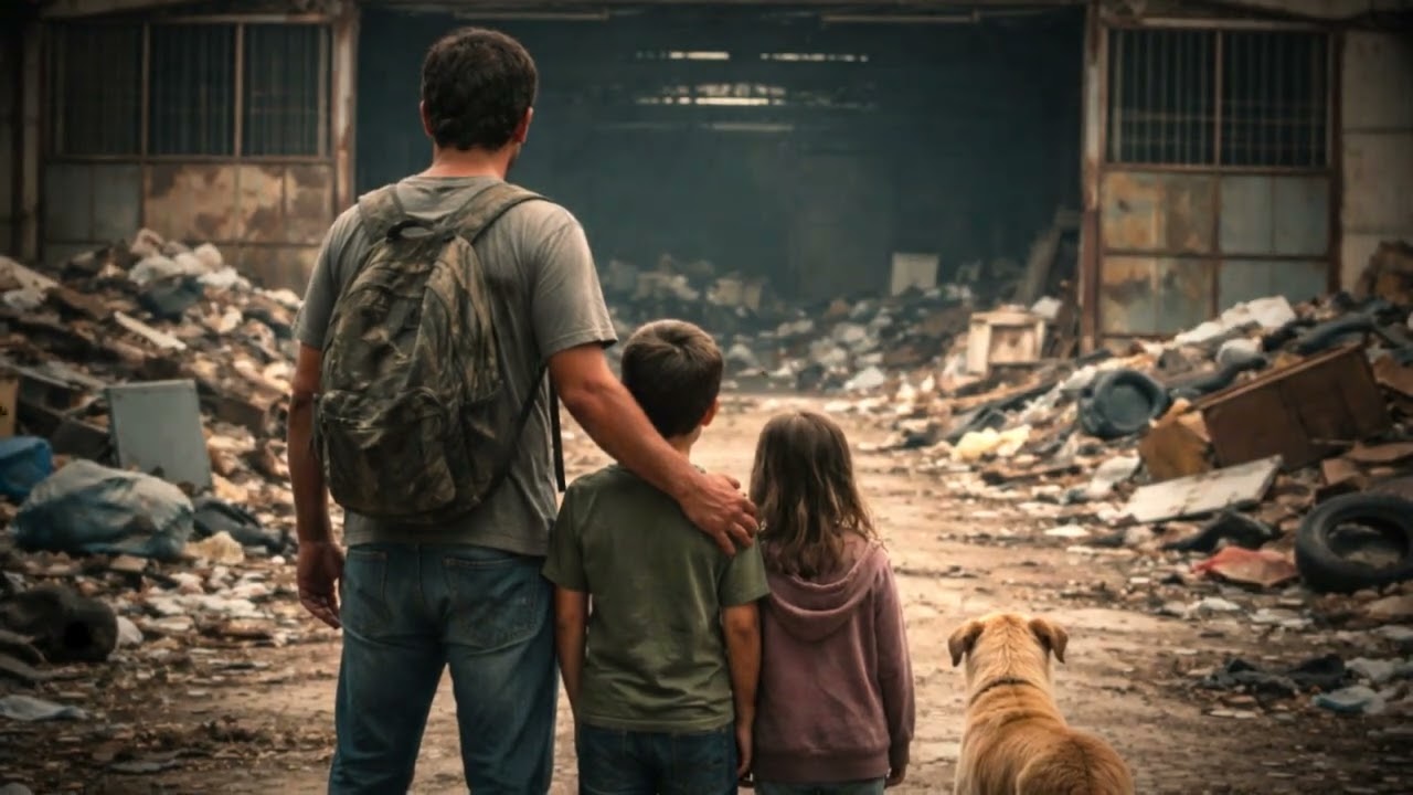 Pai solteiro sem-teto ganha um depósito de lixo da esposa falecida — o que o cão encontra muda tudo