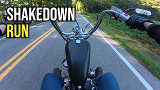 First Ride with the Chopper Gas Tank and GPS Speedometer on my Honda Shadow Chopper