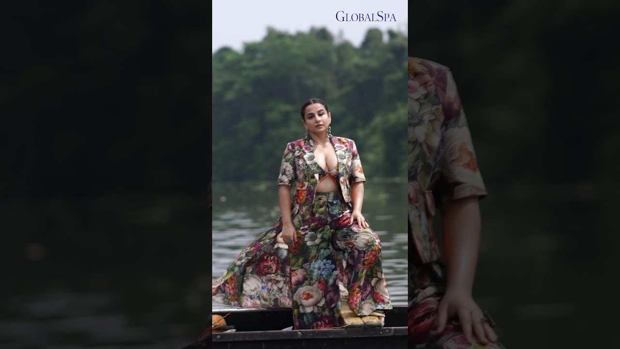 Vidya Balan shooting for GlobaSpa in Kerala✨ #globalspamagazine #vidyabalan #bollywood #covershoot