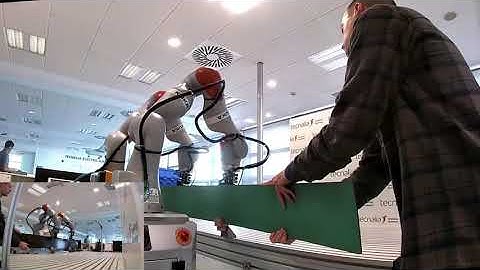 Co-manipulation of large parts by dual-arm mobile manipulator