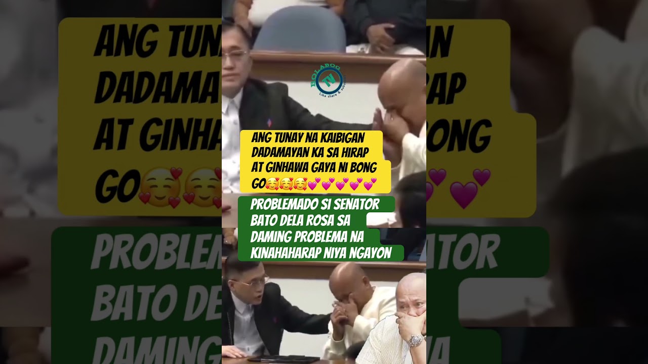 BATO DELA ROSA UMIYAK SA HARAPAN NI BONG GO! #batodelarosa #bonggo