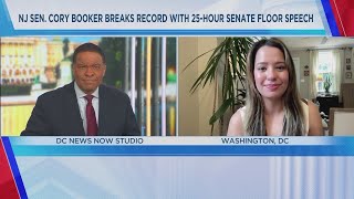 NJ Sen. breaks record for Senate floor speech
