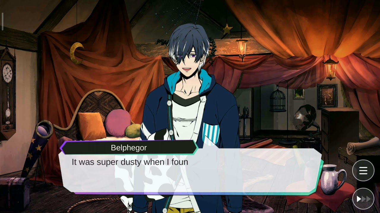 MC kisses Belphie(Obey Me! Special Devilgram Story"Let's Play Dolls")