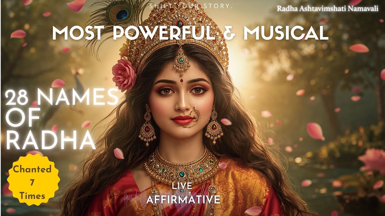 28 Divine Names of Shri Radha Rani | Most Powerful and Musical | Full ...