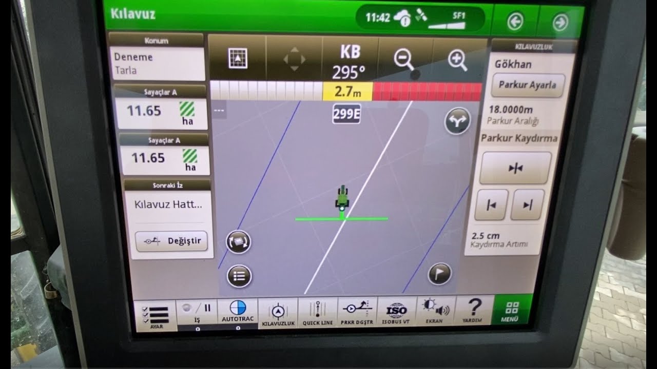 JOHN DEERE OTOMATİK DÜMENLEME SİSTEMİ -YENİ PARKUR OLUŞTURMA