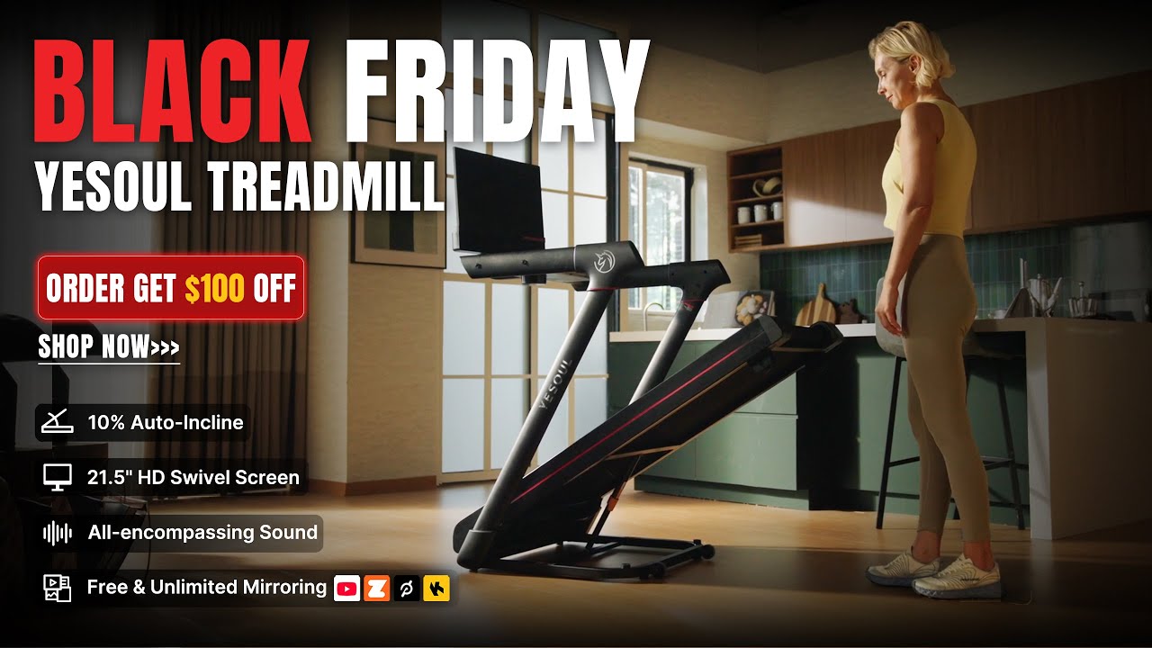 YESOUL FITNESS — Yesoul Screen Treadmill — Stay Active at Home (YouTube video ad)