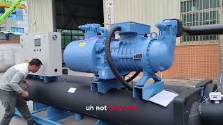 Water cooled industrial heat pump